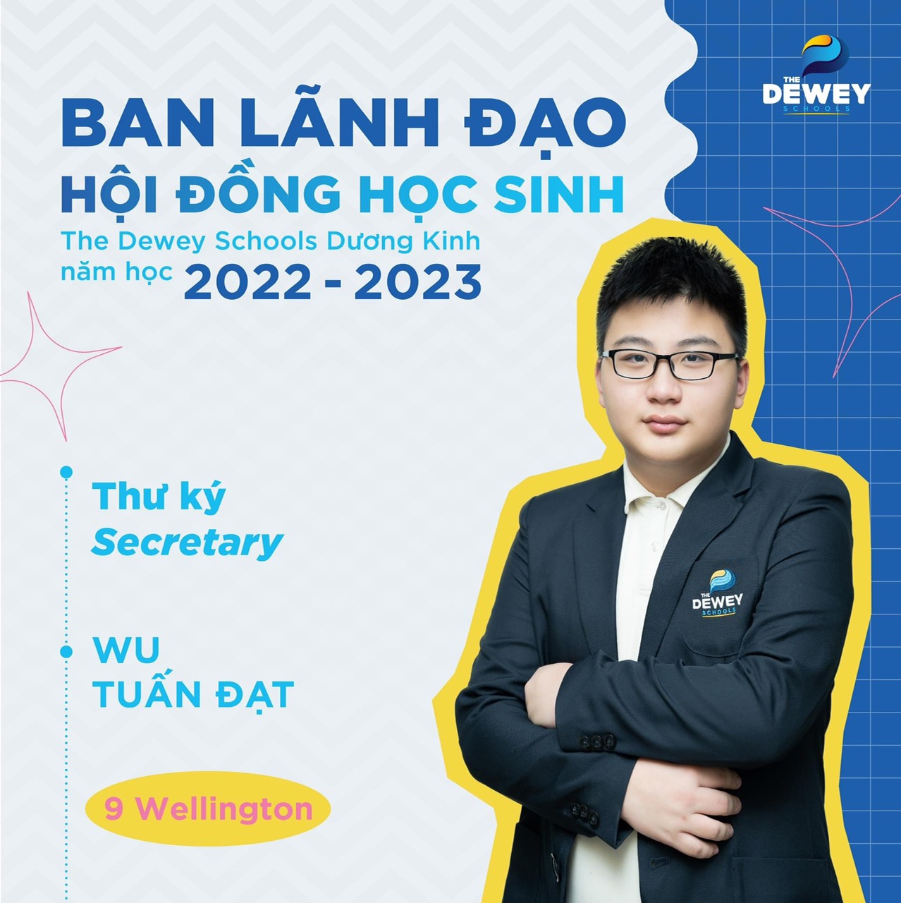 Secretary of the Student Council Executive Board, The Dewey Schools Duong Kinh (Academic Year 2022-2023)