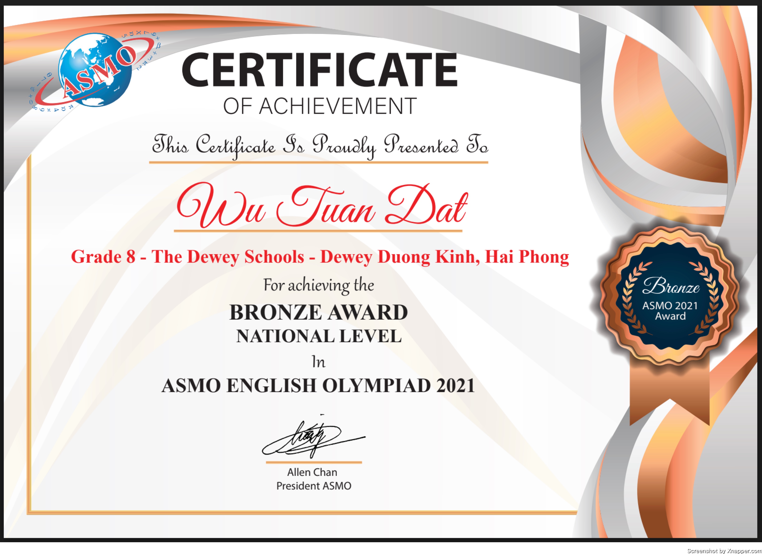 ASMO English Olympiad 2021