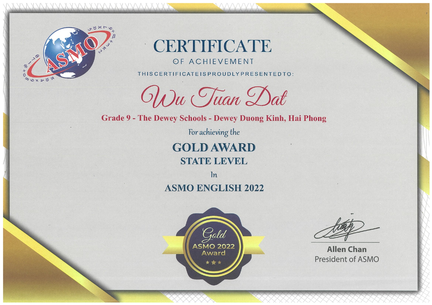 ASMO English Olympiad 2022